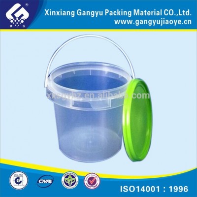 2L transparent plastic bucket with lids