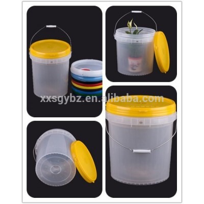 2 gallons clear buckets food grade plastic packing buckets