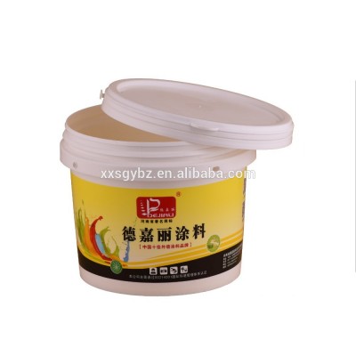 Bucket type Eco-friendly printed 1litre small plastic containers