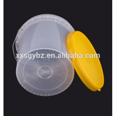 Wholesale clear transparent plastic 5 gallon buckets with lids