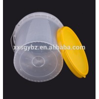 Wholesale clear transparent plastic 5 gallon buckets with lids