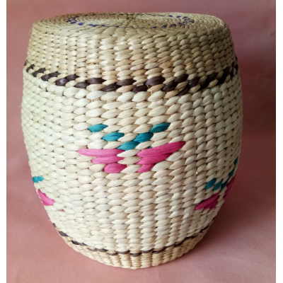 hand-woven wooden round stool seat