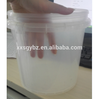 Cheap 5liter clear small plastic buckets with lids