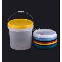 5L transparent and clear plastic bucket with lid